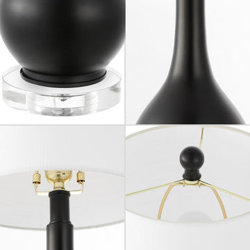 Dylan 25" Metal/Crystal Teardrop LED Table Lamp - JONATHAN Y